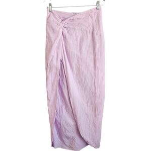 Anthropologie Mable Lavender High Slit Twist Knot Front Pencil Skirt Sz Small